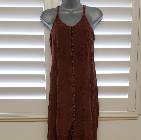 Embroidered Spaghetti Strap Summer Dress - Picture 2 of 7